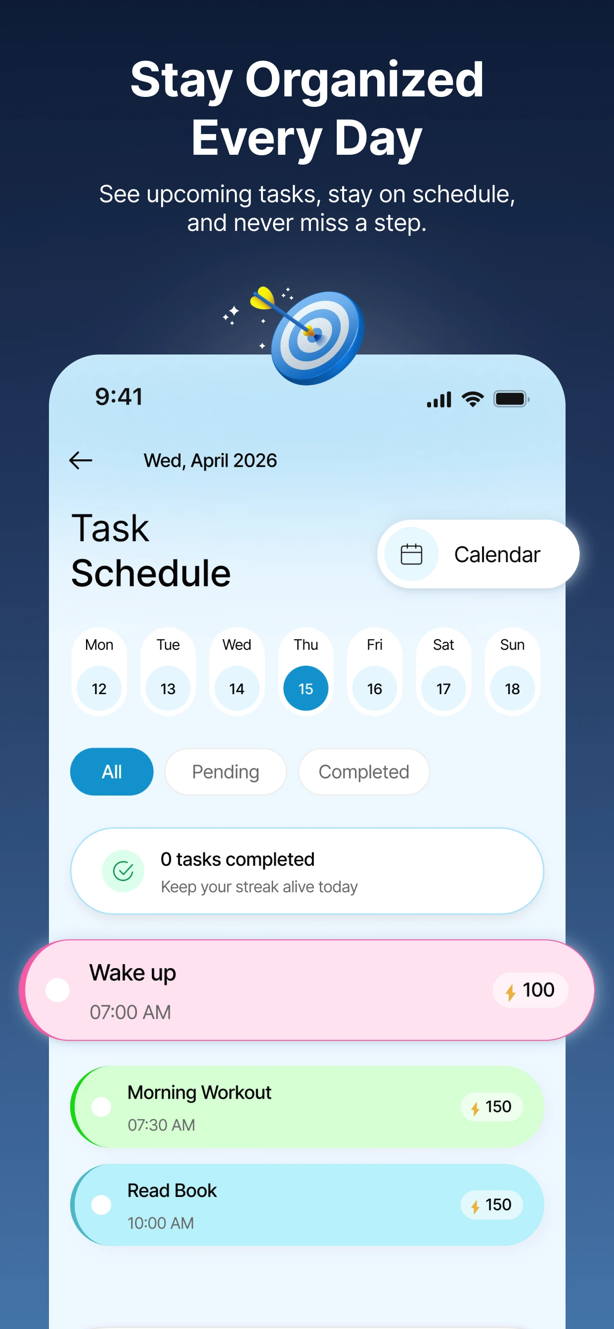 Goal Pilot AI task schedule and goal planning